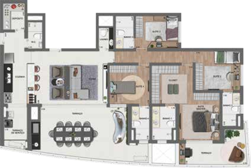 Opcao 5 Planta Tipo Do Apto. De 180 M² Final 1